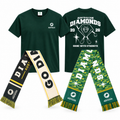 Deep Moss Tee + Diamonds Scarf Bundle