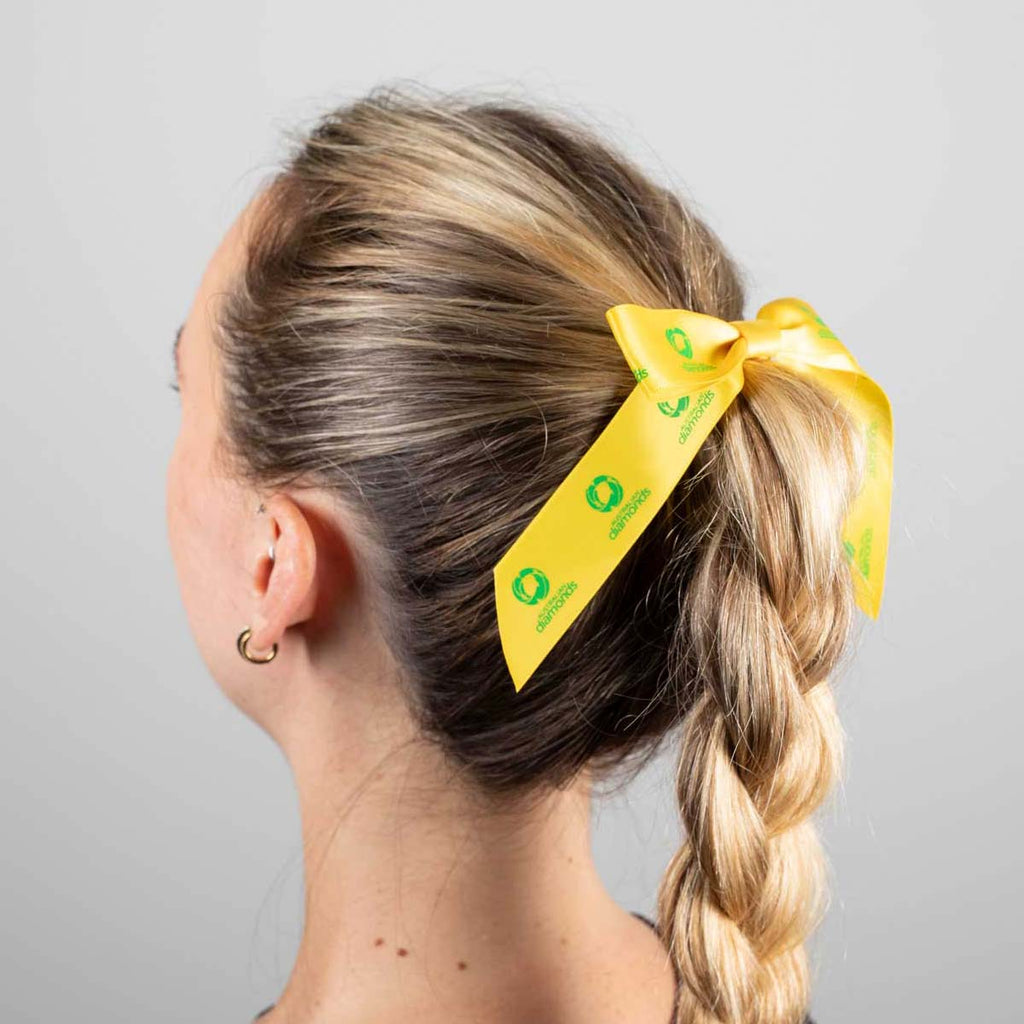 Diamonds Gold Hair Bow
