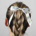 White Hair Bow with Diamonds Logo