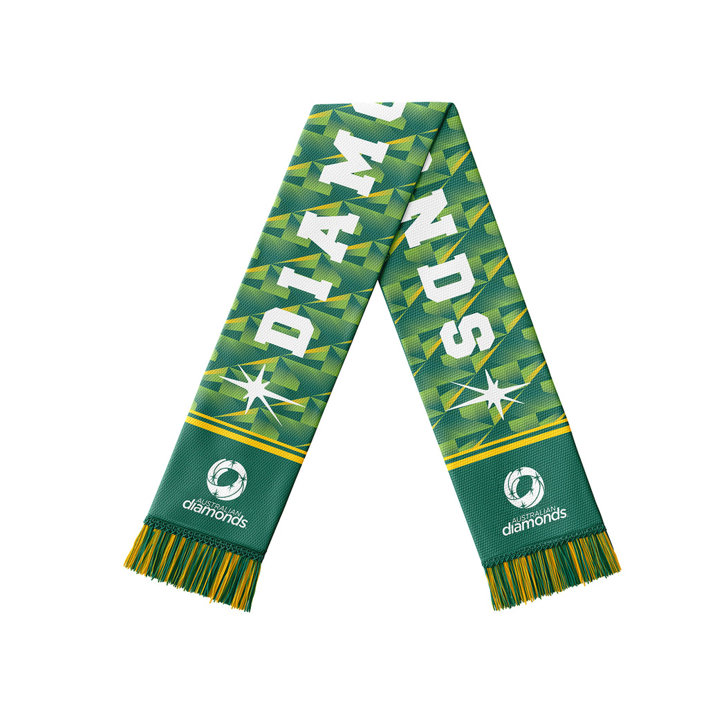 Diamonds Scarf Wattle Green