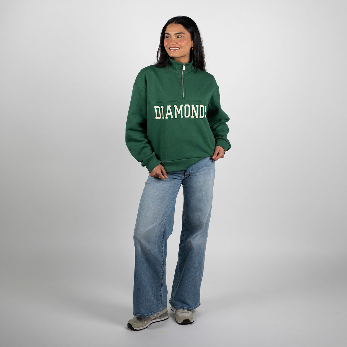 Heritage 1/4 Zip Sweatshirt Pine Green