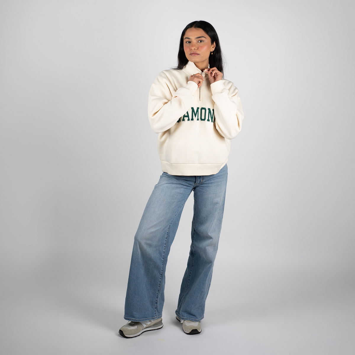 Heritage 1/4 Zip Sweatshirt Beige