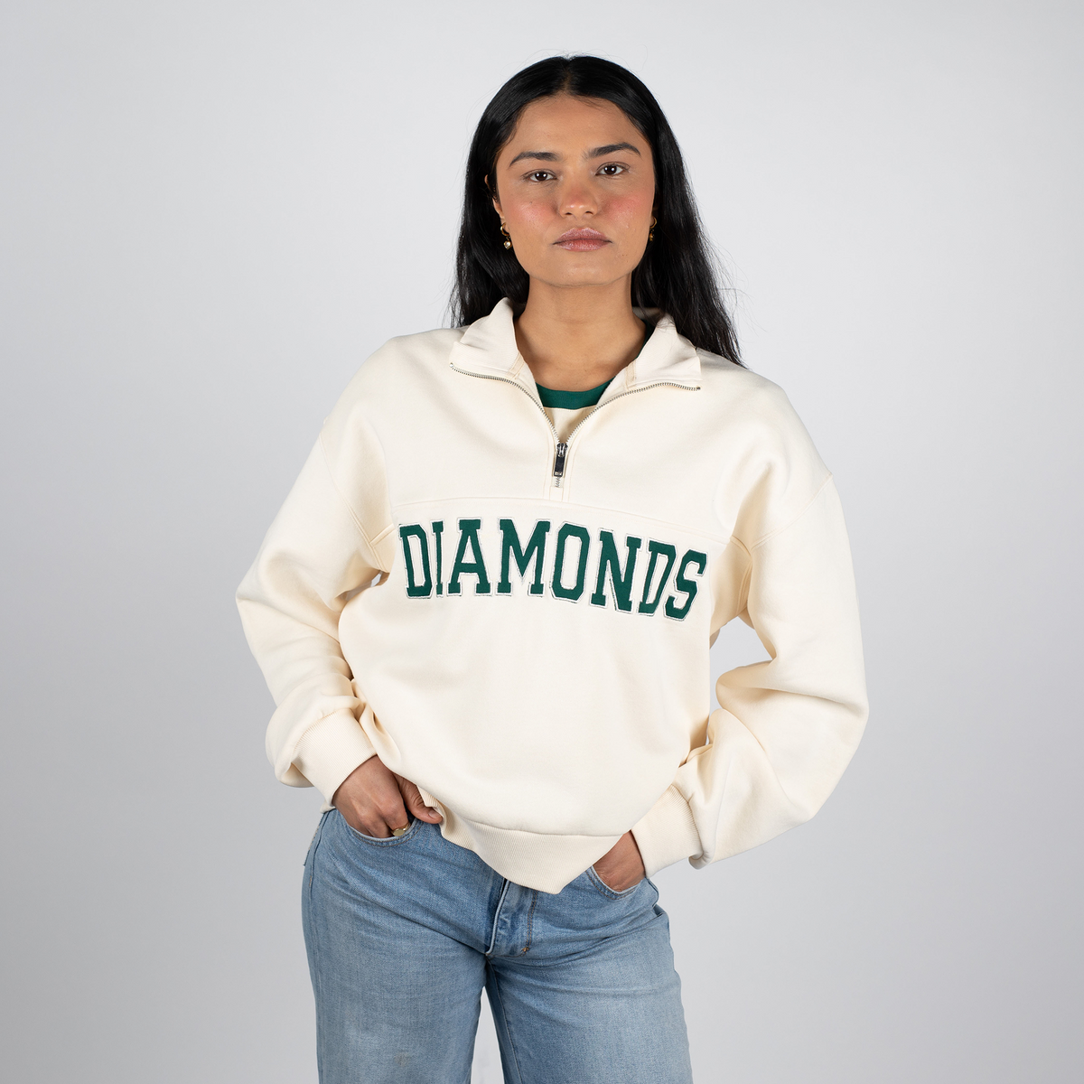 Heritage 1/4 Zip Sweatshirt Beige