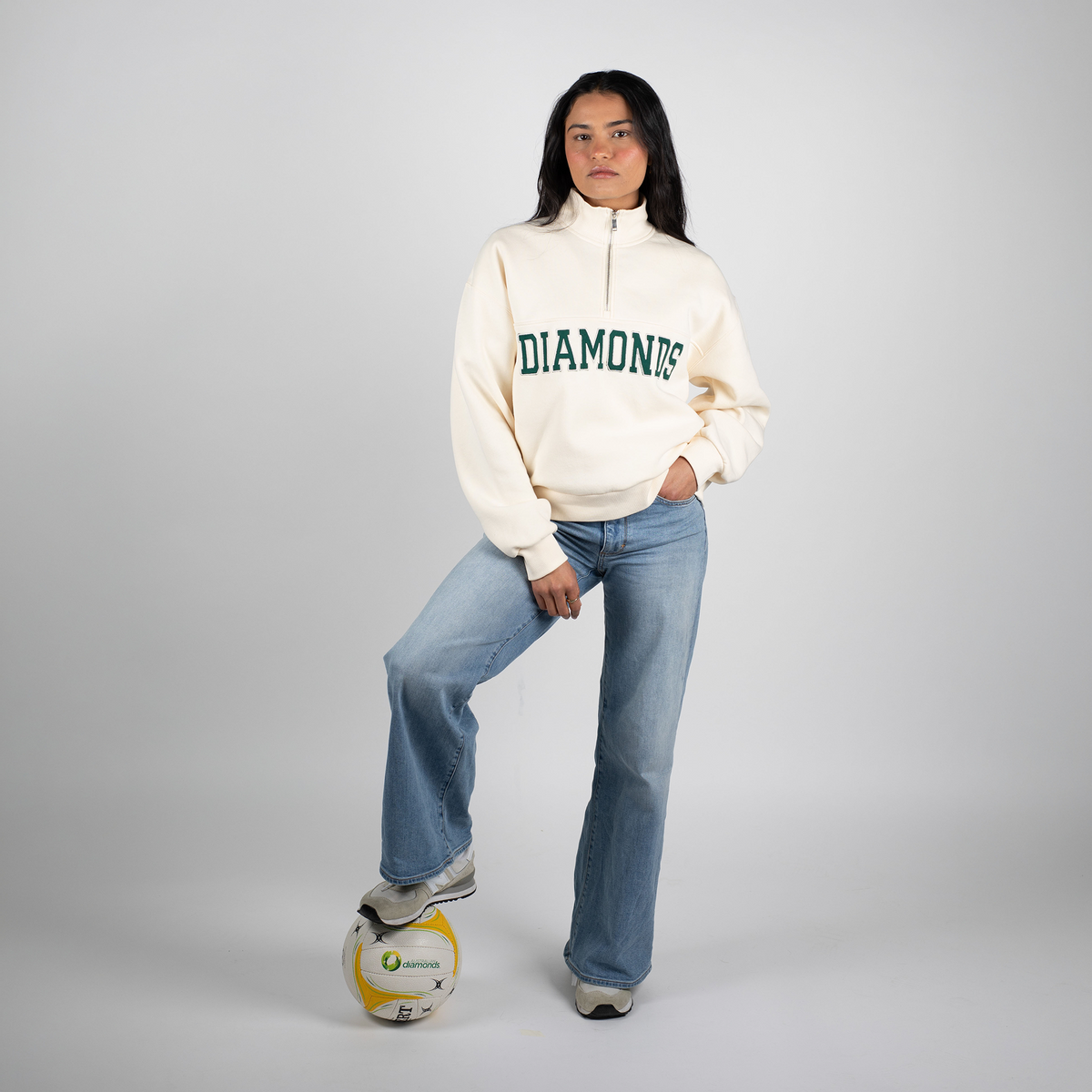 Heritage 1/4 Zip Sweatshirt Beige
