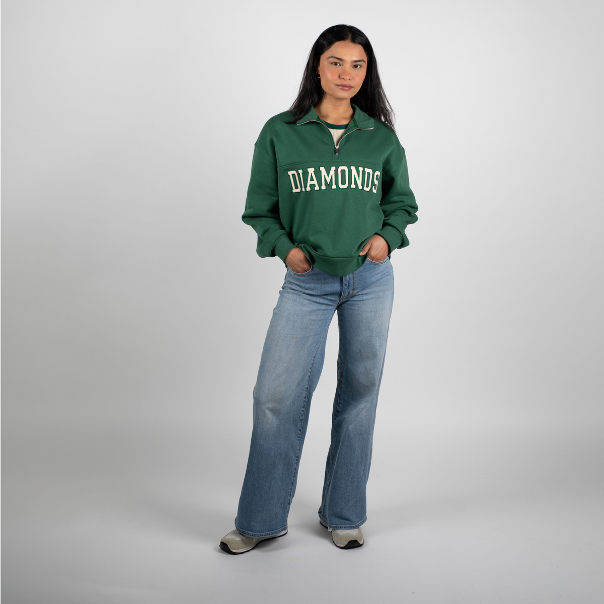 Heritage 1/4 Zip Sweatshirt Pine Green