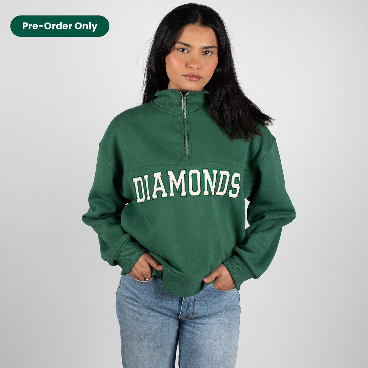Heritage 1/4 Zip Sweatshirt Pine Green