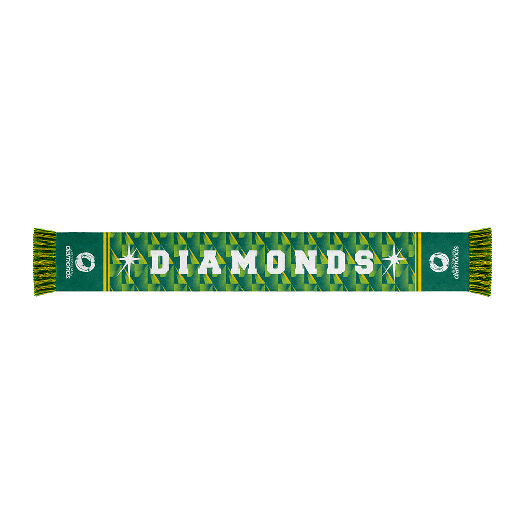 Diamonds Scarf Wattle Green