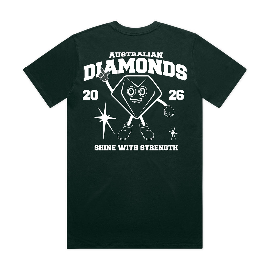 Netball Australia Varsity Diamonds Tee Deep Moss