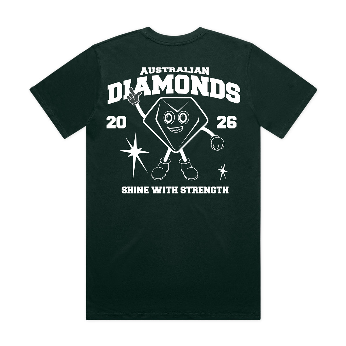 Netball Australia Varsity Diamonds Tee Deep Moss