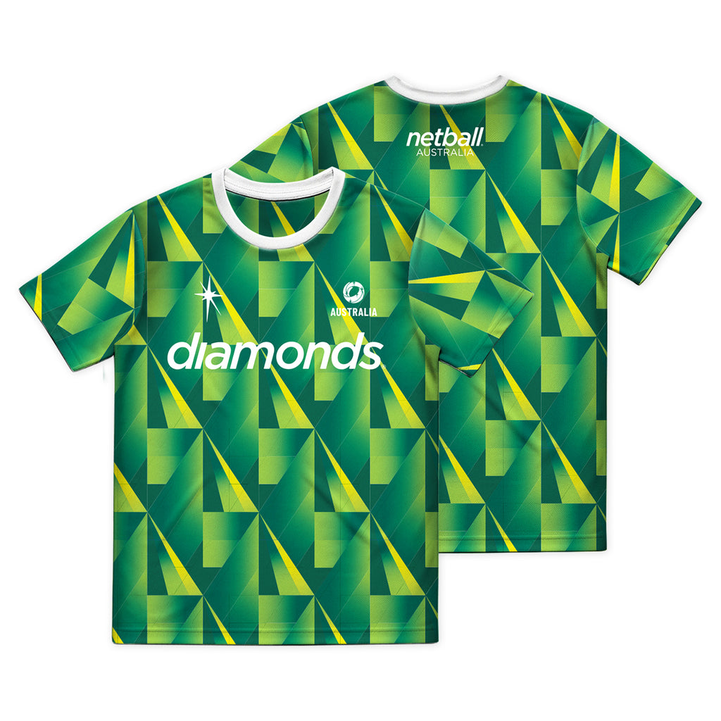 Warm T-shirt Diamond Wattle Print